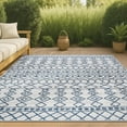 thumbnail image 1 of JONATHAN Y SANTA MONICA 5 x 8 Area Rug, Kafel Tribal Bohemian - Ivory/Blue, SMB130C-5, 1 of 10