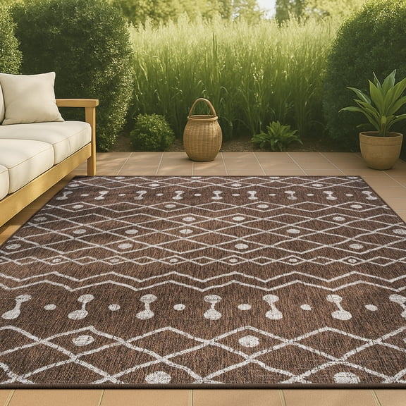 JONATHAN Y SANTA MONICA 4 x 6 Area Rug, Nokat Tribal Bohemian - Brown/Beige, SMB131B-4