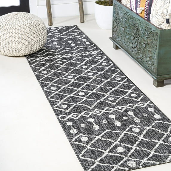 JONATHAN Y SANTA MONICA 2 x 10 Runner Rug, Nokat Tribal Bohemian - Black/Ivory, SMB131E-210