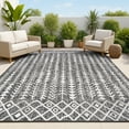 thumbnail image 1 of JONATHAN Y SANTA MONICA 3 x 5 Area Rug, Tokay Bohemian Geometric - Black/Ivory, SMB132E-3, 1 of 8
