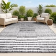 thumbnail image 1 of JONATHAN Y SANTA MONICA 3 x 5 Area Rug, Sukie Offset Stripe - Black/Ivory, SMB133F-3, 1 of 8