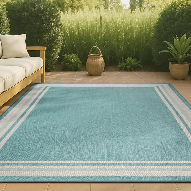 JONATHAN Y SANTA MONICA 8 x 10 Area Rug, James Border Stripe