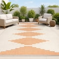 thumbnail image 1 of JONATHAN Y SANTA MONICA 3 x 5 Area Rug, Vinales Diamond Stripe - Beige/Orange, SMB204A-3, 1 of 6