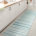 thumbnail image 1 of JONATHAN Y SANTA MONICA 2 x 8 Runner Rug, Castara Wavy Stripe - Aqua/Cream, SMB205A-28, 1 of 8