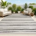 thumbnail image 1 of JONATHAN Y SANTA MONICA 3 x 5 Area Rug, Castara Wavy Stripe - Cream/Dark Gray, SMB205C-3, 1 of 8
