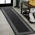 thumbnail image 1 of JONATHAN Y SANTA MONICA 2 x 8 Runner Rug, Lucia Diamond Border - Black/Gray, SMB207G-28, 1 of 9