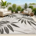 thumbnail image 1 of JONATHAN Y SANTA MONICA 4 x 6 Area Rug, Havana Tropical Palm Leaf - Gray/Black, SMB208B-4, 1 of 7