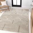 thumbnail image 1 of JONATHAN Y SANDSTONE 4 x 6 Area Rug, Ariana Art Deco Striped Arches Two-Tone - Beige/Cream, SND100A-4, 1 of 13