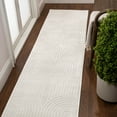thumbnail image 1 of JONATHAN Y SANDSTONE 2 x 8 Runner Rug, Ariana Art Deco Striped Arches Two-Tone - White/Cream, SND100B-28, 1 of 7
