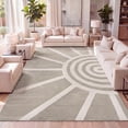 thumbnail image 1 of JONATHAN Y SANDSTONE 3 x 5 Area Rug, Aelius Scandinavian Abstract Sun Two-Tone - Beige/Cream, SND101A-3, 1 of 10