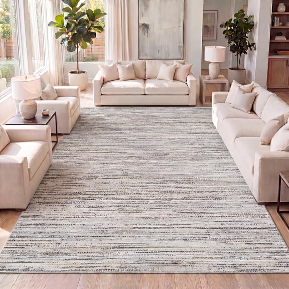 JONATHAN Y SILK ORCHID 5 x 8 Area Rug, Loom Strie - Gray/Black, SOR200A-5
