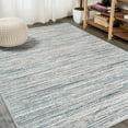 thumbnail image 1 of JONATHAN Y SILK ORCHID 5 x 8 Area Rug, Loom Strie - Gray/Turquoise, SOR200B-5, 1 of 9