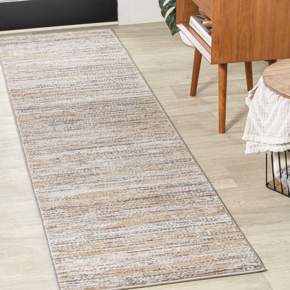 JONATHAN Y SILK ORCHID 2 x 8 Runner Rug, Loom Strie - Beige/Gray, SOR200D-28