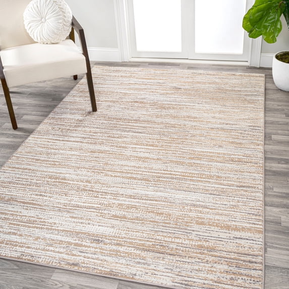 JONATHAN Y SILK ORCHID 4 x 6 Area Rug, Loom Strie - Beige/Gray, SOR200D-4