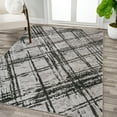 thumbnail image 1 of JONATHAN Y SILK ORCHID 5 x 8 Area Rug, Slant Abstract - Black/Gray, SOR201D-5, 1 of 10
