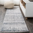 thumbnail image 1 of JONATHAN Y SILK ORCHID 2 x 10 Runner Rug, Tidal Strie - Gray/Blue, SOR202B-210, 1 of 8