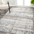 thumbnail image 1 of JONATHAN Y SILK ORCHID 5 x 8 Area Rug, Tidal Strie - Ivory/Black, SOR202C-5, 1 of 10