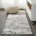 thumbnail image 1 of JONATHAN Y SILK ORCHID 2 x 10 Runner Rug, Swirl Marbled Abstract - Gray/Black, SOR203C-210, 1 of 7