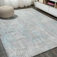 thumbnail image 1 of JONATHAN Y SILK ORCHID 3 x 5 Area Rug, Timeworn Abstract - Gray/Turquoise, SOR205A-3, 1 of 9
