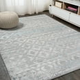thumbnail image 1 of JONATHAN Y SILK ORCHID 8 x 10 Area Rug, Ancient Faded Trellis - Gray/Turquoise, SOR206A-8, 1 of 9