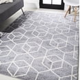 thumbnail image 1 of JONATHAN Y SUPERSOFT 8 x 10 Area Rug, Tumbling Blocks Modern Geometric - Light Gray/White, SEU101G-8, 1 of 9