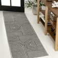 thumbnail image 1 of JONATHAN Y SAVANNAH 2 x 8 Runner Rug, Zephyr Arch Stripe Machine-Washable Reversible - Cream/Beige, SVH106A-28, 1 of 9