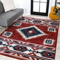 thumbnail image 1 of JONATHAN Y SOUTH WESTERN 5 x 8 Area Rug, Serape Medallion Southwestern - Red/Navy/Cream, SWC100A-5, 1 of 10
