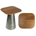 thumbnail image 1 of JONATHAN Y Skye 18" Modern Rustic Square Wood/Metal Accent Table, Honey Wood/Oxidized Nickel, END5000A, 1 of 7