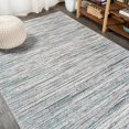 thumbnail image 1 of JONATHAN Y  Slant Modern Strie' Area Rug 5 X 8 - Gray/Turquoise, 1 of 5