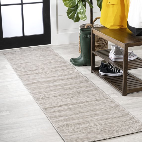 JONATHAN Y TUSCAN SUN 2 x 8 Runner Rug, Ethan Flatweave - Light Gray, TSN100E-28