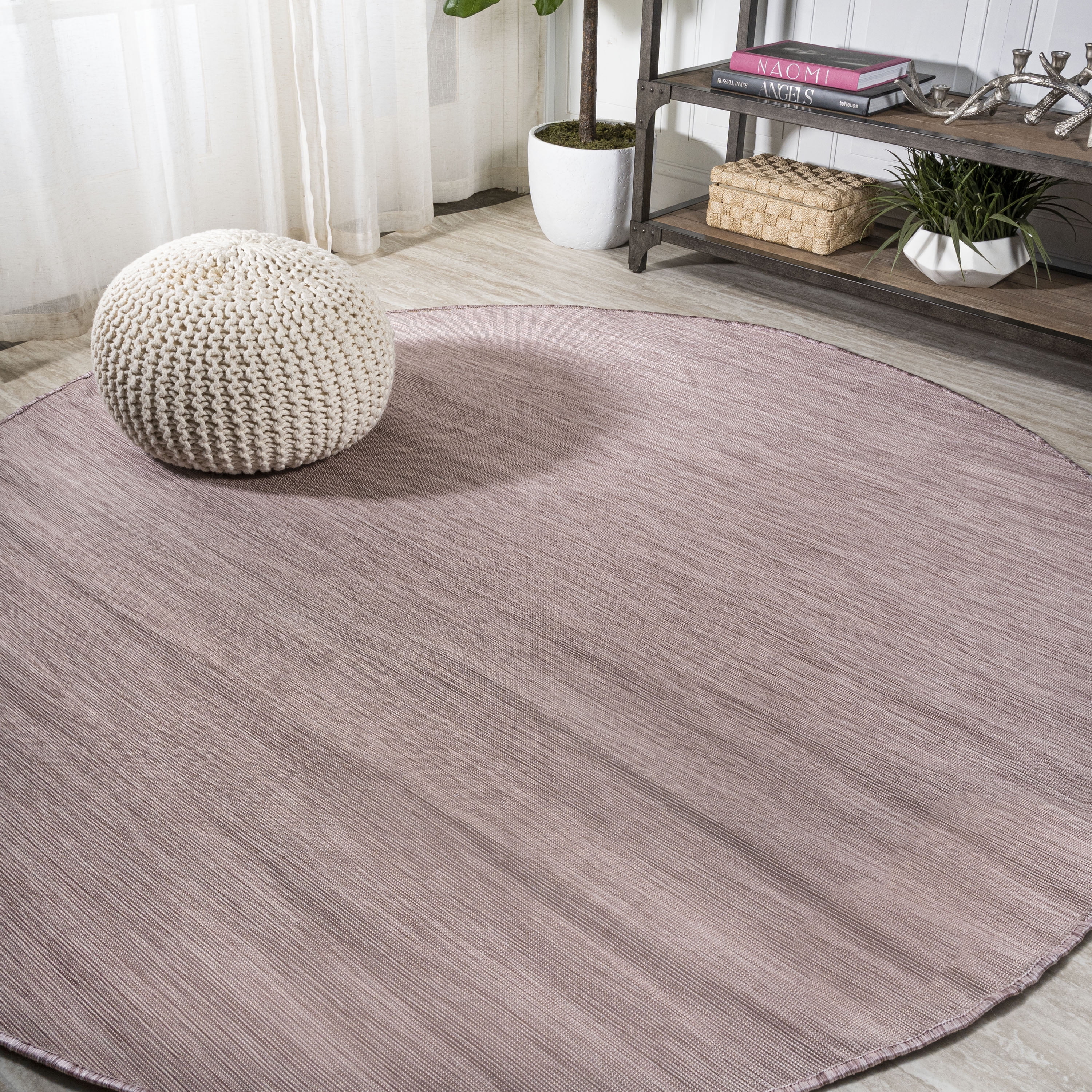 JONATHAN Y TUSCAN SUN 6' Round Area Rug, Ethan Flatweave - Pink ...