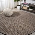 thumbnail image 1 of JONATHAN Y TUSCAN SUN 6' Round Area Rug, Finn Farmhouse Pinstripe - Brown/Natural, TSN102B-6R, 1 of 9