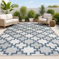 thumbnail image 1 of JONATHAN Y TUSCAN SUN 5 x 8 Area Rug, Cyrus Geometric Tile Pattern - Navy/Cream, TSN200B-5, 1 of 8
