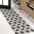 thumbnail image 1 of JONATHAN Y TUSCAN SUN 2 x 8 Runner Rug, Darcy Traditional Geometric Bold Gingham - Black/Cream, TSN201A-28, 1 of 8