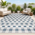thumbnail image 1 of JONATHAN Y TUSCAN SUN 5 x 8 Area Rug, Darcy Traditional Geometric Bold Gingham - Navy/Cream, TSN201C-5, 1 of 7