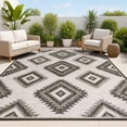 thumbnail image 1 of JONATHAN Y TUSCAN SUN 5 x 8 Area Rug, Lior Geometric Moroccan Diamond - Black/Cream, TSN202A-5, 1 of 7