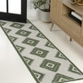 thumbnail image 1 of JONATHAN Y TUSCAN SUN 2 x 8 Runner Rug, Lior Geometric Moroccan Diamond - Green/Cream, TSN202D-28, 1 of 8