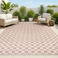 thumbnail image 1 of JONATHAN Y TUSCAN SUN 4 x 6 Area Rug, Aimee Traditional Cottage Checkerboard - Salmon/Cream, TSN204A-4, 1 of 9