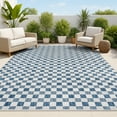 thumbnail image 1 of JONATHAN Y TUSCAN SUN 8 x 10 Area Rug, Aimee Traditional Cottage Checkerboard - Navy/Cream, TSN204B-8, 1 of 9