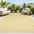 thumbnail image 1 of JONATHAN Y TUSCAN SUN 4 x 6 Area Rug, Aimee Traditional Cottage Checkerboard - Yellow/Cream, TSN204C-4, 1 of 9