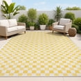 thumbnail image 1 of JONATHAN Y TUSCAN SUN 8 x 10 Area Rug, Aimee Traditional Cottage Checkerboard - Yellow/Cream, TSN204C-8, 1 of 9