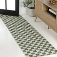 thumbnail image 1 of JONATHAN Y TUSCAN SUN 2 x 8 Runner Rug, Aimee Traditional Cottage Checkerboard - Green/Cream, TSN204D-28, 1 of 8