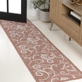 thumbnail image 1 of JONATHAN Y TUSCAN SUN 2 x 8 Runner Rug, Maribel Traditional All-Over Scroll - Salmon/Cream, TSN205A-28, 1 of 8