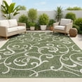 thumbnail image 1 of JONATHAN Y TUSCAN SUN 3 x 5 Area Rug, Maribel Traditional All-Over Scroll - Green/Cream, TSN205D-3, 1 of 6
