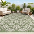 thumbnail image 1 of JONATHAN Y TUSCAN SUN 3 x 5 Area Rug, Amora Traditional Mediterranean Tile Design - Green/Cream, TSN206D-3, 1 of 9