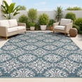 thumbnail image 1 of JONATHAN Y TUSCAN SUN 8 x 10 Area Rug, Amora Traditional Mediterranean Tile Design - Turquoise/Cream, TSN206E-8, 1 of 8