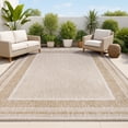 thumbnail image 1 of JONATHAN Y TUSCAN SUN 5 x 8 Area Rug, Beckett Border Stripe - Beige/Cream, TSN208A-5, 1 of 4