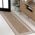 thumbnail image 1 of JONATHAN Y TUSCAN SUN 2 x 8 Runner Rug, Hali Coastal Wide Stripe Border - Beige/Cream, TSN211A-28, 1 of 8