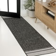 thumbnail image 1 of JONATHAN Y TUSCAN SUN 2 x 8 Runner Rug, Alda Minimalist Mingled - Black/Cream, TSN213A-28, 1 of 8