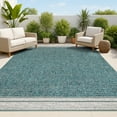 thumbnail image 1 of JONATHAN Y TUSCAN SUN 8 x 10 Area Rug, Alda Minimalist Mingled - Turquoise/Cream, TSN213E-8, 1 of 8